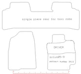 Toyota Prius Taxi Version  2005 - 2009  1 Piece Rear Mat